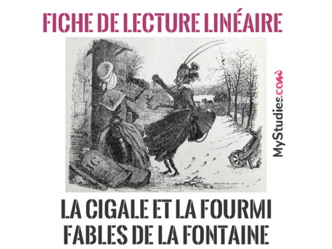 Fiche de lecture linéaire - La Cigale et la Fourmi, Fables, Jean de La Fontaine