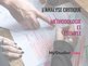 Comment faire une analyse critique : méthodologie et exemple ?