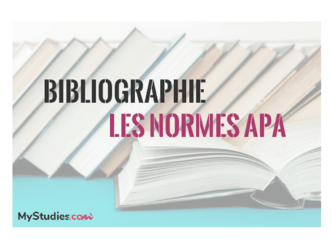 Méthodologie - La bibliographie aux normes APA