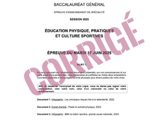 [Bac EPPCS 2025] - Corrigé : étude de documents - Sujet 1 encourager l'activité physique