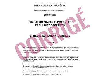[Bac EPPCS 2025] - Corrigé : étude de documents - Sujet 2 - faire progresser les sportifs avec les nouvelles technologies