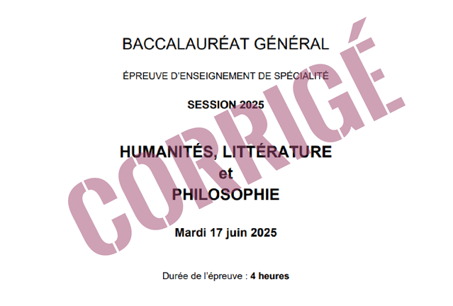 [Bac HLP 2025] - Corrigé interprétation philosophique