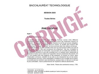 [Bac philo 2025] - Corrigé Explication de texte - Sujet 3 - Adam Smith