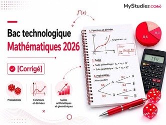 Bac technologique Mathématiques 2026 [Corrigé]