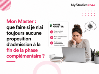 Mon Master : que faire si je n'ai toujours aucune proposition d'admission à la fin de la phase complémentaire ?