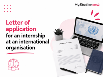 Letter of application for an internship at an international organisation