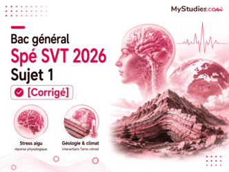 Bac général Spé SVT 2026 Sujet 1 [Corrigé]