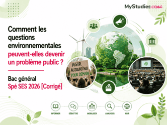 Comment les questions environnementales peuvent-elles devenir un problème public ? - Bac général Spé SES 2026 [Corrigé]