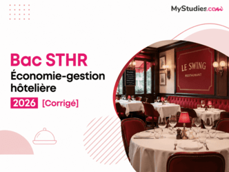 Bac STHR Économie-gestion hôtelière 2026 [Corrigé]
