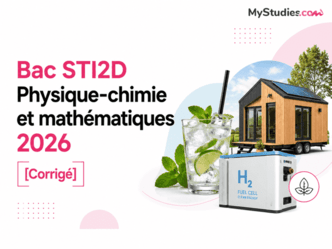 Bac STI2D Physique-chimie et mathématiques 2026 [Corrigé]