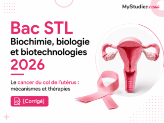 Bac STL Biochimie, biologie et biotechnologies 2026 - Le cancer du col de l'utérus : mécanismes et thérapies [Corrigé]