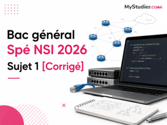 Bac général Spé NSI 2026 Sujet 1 [Corrigé]