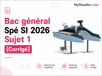 Bac général Spé SI 2026 Sujet 1 [Corrigé]