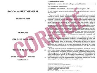 [Bac de français 2025] - Corrigé commentaire de texte - Objet d'étude : Le roman et le récit du Moyen Âge au XXIe siècle