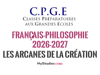 CPGE 2026-2027 - Épreuve de Français-Philosophie : Les arcanes de la création