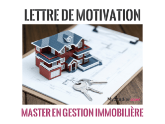 Exemple de lettre de motivation pour un Master en gestion immobilière