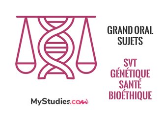 Grand oral filière SVT - thème génétique, santé et bioéthique