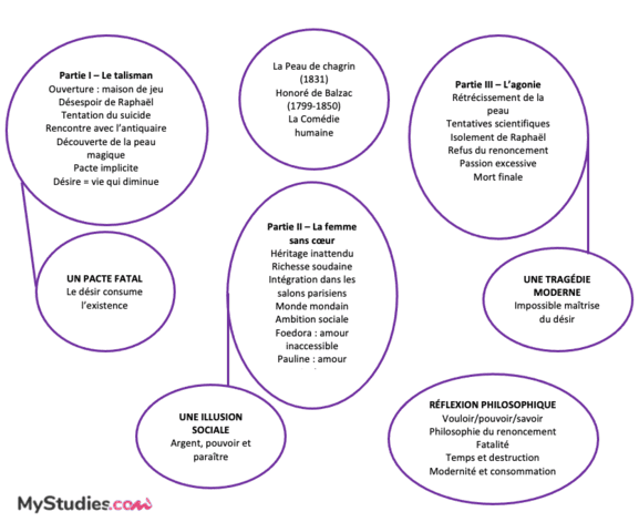 Carte mentale - La Peau de chagrin
