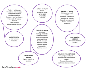 Carte mentale - La Peau de chagrin