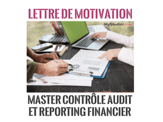 Modèle de lettre de motivation - Candidater au Master Contrôle audit et reporting financier