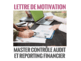 Modèle de lettre de motivation - Candidater au Master Contrôle audit et reporting financier