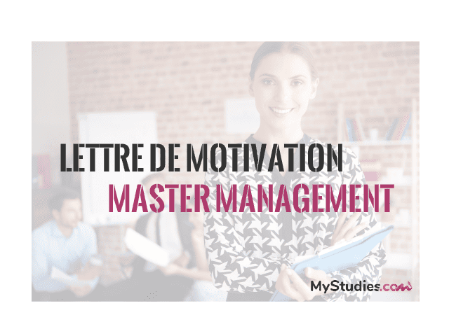 Exemple de lettre de motivation pour un Master en management