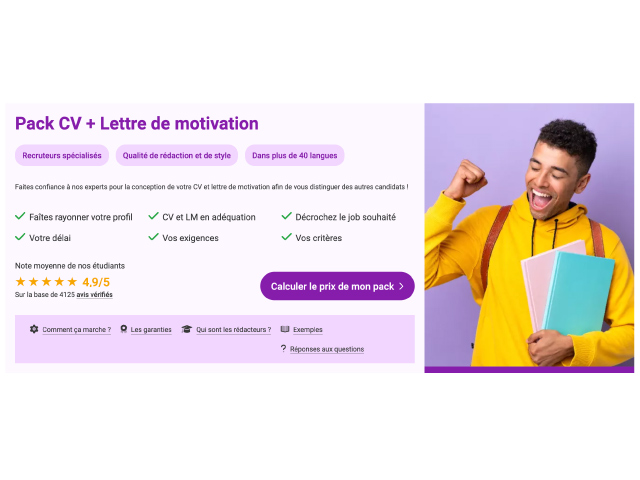 MyStudies Pack CV Lettre de Motivation