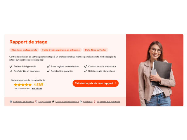 Rédaction de rapport de stage sur MyStudies