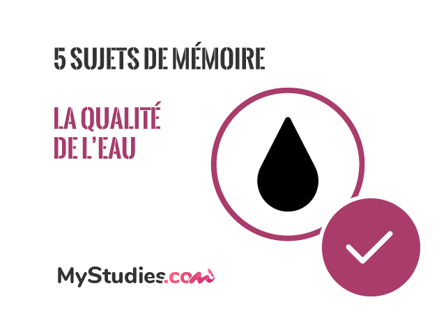 5 problématiques de mémoire sur la qualité de l'eau