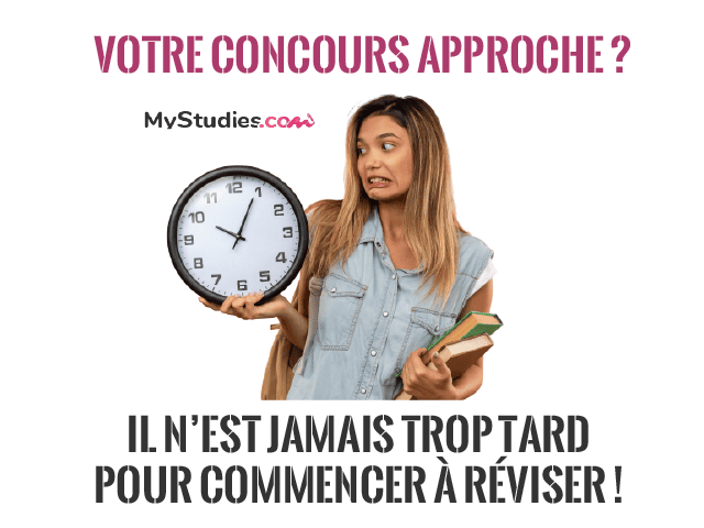 Votre concours approche ? Il n'est jamais trop tard pour commencer à réviser !