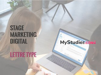 Guide pratique : lettre type stage marketing digital